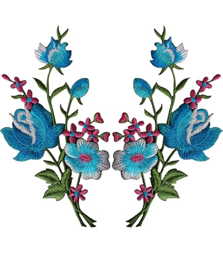 3" Black & White Swallows Embroidered Iron-On Patches For Biker Vests