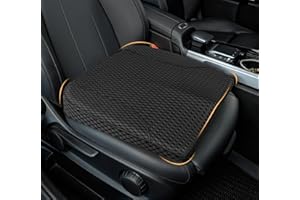 kingphenix Autositzkissen aus Memory Foam – Erhöht die Sitzhöhe, lindert Rückenschmerzen – Ideal für Auto, LKW und Bürostuhl (4D-Mesh Schwarz)