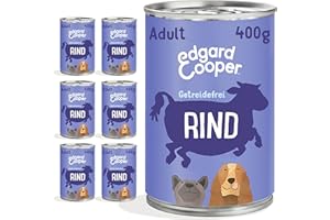 Edgard & Cooper Karma dla psów, mokra karma dla psów, dla dorosłych, bez zbóż, naturalna wołowina, 400 g x 6 z dużą ilością świeżego mięsa i pożywnych podrobów, zrównoważona karma premium
