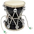 ITOS365 Handmade Damroo for Kids Indian Musical Instrument Black Damru Toy Gift