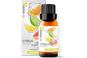 SenseLAB Aceite Esencial Cítrico - Aceite Cítrico Natural 100% Puro de Grado Terapéutico para Difusor de Aromaterapia y Humidificador (10 ml)