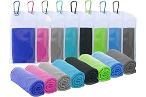 SZELAM Kühlendes Handtuch,EIS-Handtuch,Atmungsaktives,kühles Handtuch,Mikrofaser-Handtuch für Yoga, Fitnessstudio,Training,Sport,Fitness,Laufen,Camping,Wandern