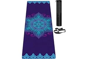 LaiEr Tapis de yoga antidérapant respectueux de l'environnement avec sangle de transport, épais tapis d'exercice et d'entraînement pour yoga, pilates et fitness (183 cm x 61 cm x 6 mm)