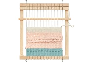 MICKI Vävram – DIY Kit för Vuxna – Vävstol för Barn – Garnleksak i Trä för Nybörjare - Lekålder 3+ - 30x187x217mm