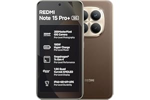 REDMI Note 15 Pro+ 5G (Coffee Mocha, 12GB + 512GB) | 200MasterPixel OIS Camera | Snapdragon 7s Gen 4 | CrystalRes AMOLED | IP69/69K | 6500mAh Si/C Battery | 100W HyperCharge