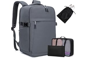 LOSSGA Plecak kabinowy, samolot, torba kabinowa, 40 x 20 x 25 cm, z organizerami do bagażu, walizka kabinowa, 40 x 20 x 25, Ryanair, torba kabinowa, samolot, plecak podróżny dla kobiet i mężczyzn, do Easyjet