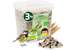 Eggersmann volaris 3 kg Grani Volaris | Ricco di grassi ed energia | per tutte le specie di uccelli | Mangime per uccelli selvatici tutto l'anno | Semi di girasole per mangime per uccelli selvatici