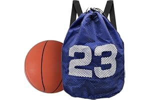 INHEMING Inhe밍 Mochila de baloncesto con cordón, bolsa de pelota ajustable, para baloncesto, fútbol, voleibol, deporte, entrenamiento
