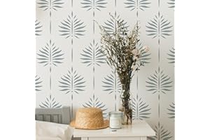 ‎STENCILIT STENCILIT® Farn Wandschablone zum Malen - XL 61 x 81,3 cm | Wandschablonen zum Malen großes Muster | Moderne große Wandschablonen