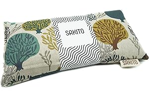 Bouillotte Micro-onde - Coussin Chauffant Micro onde - Bouillotte Noyau de Cerise - Bouillotte Grain de Lin - Bouillotte Seche (25x12 cm) Blé et Lavande (Arbres)