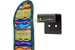 HIDEit Mounts Support mural en acier pour skateboard - Support mural pour planche à roulettes - Support mural pour planche de skate - Support mural pour planche de skateboard - En attente de brevet