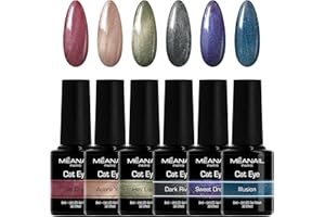 Cofanetto Charmed Cat Eye • Smalti Semipermanenti Unghie • Smalto Semipermanente UV LED • 6 Colori Semipermanenti Effetto Specchiato • Vegan & Cruelty Free • MEANAIL