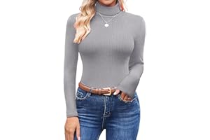 Ekouaer Maglia Termica Donna Collo Alto con Manica Lunga Intimo Termico Invernale, S-XXL