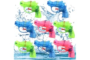 Lets Joy Pistolet à Eau pour Enfants, 8PCS Jouet Pistolet à Eau, Jouet d'Eté Pistolet à Eau, Petit Pistolet à Eau,Mini Squirt Water Gun, Plein Air Pistolets Eau pour Piscine Plage, Jouets de l'eau