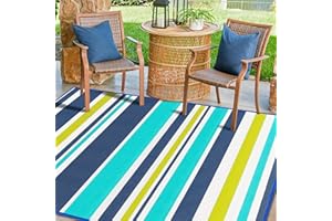 KALAFUN Outdoor Patio Rugs Garden Camping - Outdoor Plastic Straw Rug Area Carpet Clearance for Outside, Porch, RV, Balcony & Backyard, Larg Outdoor Mat Stain & UV Resistant