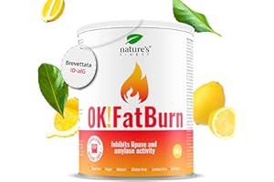 Nature's Finest by Nutrisslim Ok!FatBurn - Blocca Carboidrati Senza Glutine Per Uomini e Donne - L-Carnitina, ID-Alg, L-Tirosina e Vitamina C