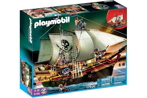 Playmobil 5135 - Jeu de Construction - Bateau d'attaque des Pirates