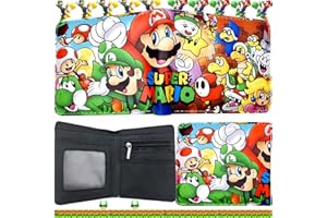 Benaton Anime Cartera de Cuero De Dibujos Niños, Billetera Plegable Titular De La Tarjeta Animados, con Cremallera Cartera Piel PU Niños Niñas Regalos, Capacidad para Cambio Suelto, Identificación