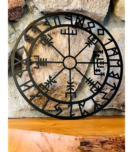 Vikinger Tasse Mit Vegvisir & Runen - 300ml Keramikbecher Für Kaffee & Tee (Schwarz)