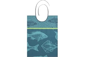 Coucke 3152193601117 Bavoir Banc de Poissons, Coton, Bleu, 60x43 cm