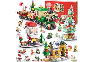 WUHUHAI Advent Calendar 2025 with Building Blocks for Kids, 24 Days Christmas Countdown Calendar Building Blocks Toys for Boys Girls Toddler Xmas Stocking Stuffers Holiday Gifts