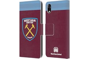 Head Case Designs Officially Licensed West Ham United FC Home 2019/20 Crest Kit Leather Book Wallet Case Cover Compatible With Apple iPhone XR