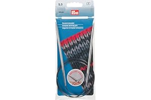 Prym Rundstricknadeln MS 80 cm 5,00 mm silberfarbig Ferri da Maglia circolari, Ottone, Argento, 5,0 mm
