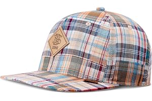 Djinns 6 Panel Snapback Cap Patch Check Multi Turquoise – Flat Visir Basecap