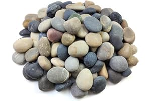 FANTIAN 20 lbs Garden Stones,4-6 cm Large Beach Cobbles. Decorative Pebbles for Garden, Plant Pots, Ponds, Water Features, Aquarium Stones and Ground Cover