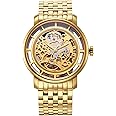 Titan Mechanical Slimline Golden Dial Mechanical Stainless Steel Strap Analog Watch for Men-NS90158YM01/NT90158YM01