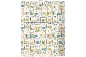 BISTYLE Custodia a libro con tasca frontale, 20 x 25 cm, regalo per gli amanti dei libri, tessuto lavabile (lettura del gatto)