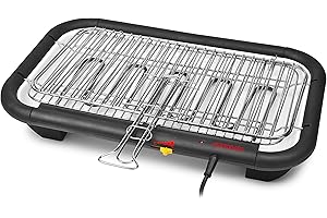 G3 Ferrari G10027 Galactic Grill Barbecue Griglia Elettrica XL, 2300 W, Regolazione temperatura, Griglia Inox, Vassoio porcellanato, Nero