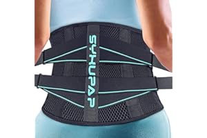SYXUPAP Faja Lumbar Hombre y Mujer - Alivia el Dolor y Las Lesiones en Cintura y Espalda - Cinturón Lumbar con Doble Ajuste - Gratis Bolsa de Transporte,XL