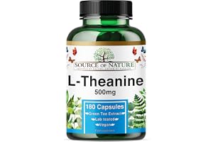 L-Theanin 500 mg – 180 Veganska Kapslar – Högdoserad Aminosyra från Grönt Te