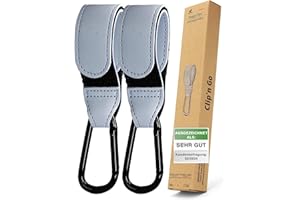 ADRIANO PORCARO I Kinderwagen Haken [2er-Pack] I Haken Kinderwagen I Perfekt für Wickelstasche und Laufrad Halterung Kinderwagen I Belastbar bis 40kg - Ideal als Kinderwagen Befestigung (Blau)
