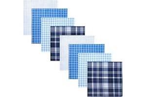 Retreez Caja regalo con colección de 8 pañuelos de puro algodón para hombre