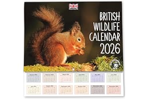 2026 Calendar - Calendar 2026 UK British Wildlife. One Month to View. A3 when open. Wall Calendar by Absolutely Yours.