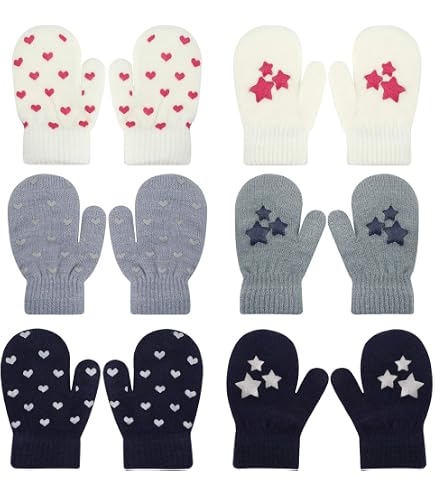 MAZELIKEHOOD Cappello Sciarpa Guanti per Bambina Set Invernale 3 Pezzi con Pon Pon Berretto di Caldo Sciarpa e Guanti per Neve Accessori Invernali per Ragazze 3-10 Anni