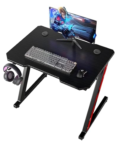 DESINO Gaming Desk 100 x 50 cm PC Computer Bureau, Thuis Bureau, Gamer Workstation, Eenvoudige Speltafel, Wit DESINO Gaming Desk 100 x 50 cm PC Computer Bureau, Thuis Bureau, Gamer Workstation, Eenvoudige Speltafel, Wit