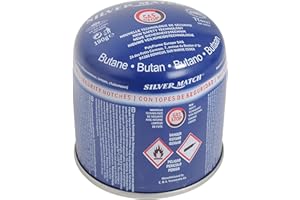 POLYFLAME SILVER MATCH Cartouche de Gaz Perçable 190 G, Sécurité GAS LOCK, Gaz Butane Premium Pur, Idéal pour Cuisine, Chalumeau, Cuisinière, Réchaud, Camping, Bricolage, Lampe à Souder, Survie, 40673530