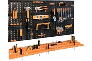 STORALEX Garage Tool Rack/Organiser - Wall Mounted with 50 Hooks Ideal for Home, Shed, Workshop or Garage