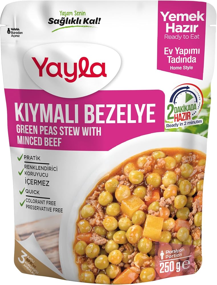 Yayla Yemek Hazır Kıymalı Bezelye 250 Gram