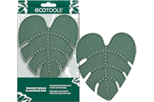 EcoTools Makeup Brush Cleansing Pad, Cleaner Mat For Deep Cleaning Tools, Use With Makeup Brush Shampoo, 100% Silicone, Easy To Clean, Features Suction Cup For Easy Usage, Cruelty-Free, 1 Count