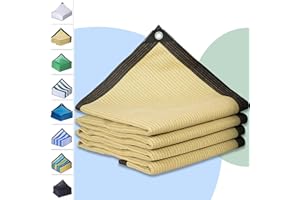 AMXFS Outdoor Shade Net with Eyelets Awning with 90% Shade Effect Made of HDPE Shade Net UV Protection Net Breathable Cooling Balcony Garden Nets Wind Protection Net Stable