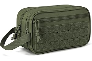 QT&QY Taktyczna kosmetyczka dla mężczyzn torba higieniczna EDC narzędzia wojskowe woreczki Molle mały zestaw dopp męskie zestaw do golenia podróżne torby prysznicowe, 2 zielony, Kosmetyczka