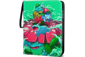 FUXGAOZH Classeur Carte,Capacité de 50 pages de 400 cartes, Porte Cartes, Organisateur de Cartes,Porte Cartes en cuir imperméable fermeture éclair, un cadeau les garçons et les filles (ZZ400)