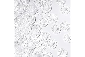 Geosar 40 Paia Bottoni Automatici Plastici Bottoni Trasparenti Bottoni Automatici Invisibili da Cucire Bottoni Automatici da Cucire Bottoni a Pressione Plastici Trasparente (15 mm/ 0,59 Pollici)