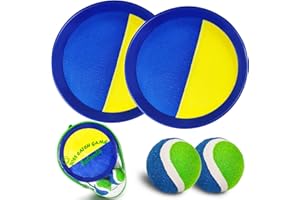 Jalunth Klettballspiel Klettball Strandspielzeug Strandspiele Wurfspiel Kinder Erwachsene Garten Outdoor Draußen Strand Spielzeug Spiele 2 3 4 5 6 7 8 9 10 Jahre Mädchen Jungen Junge Ostern Geschenke