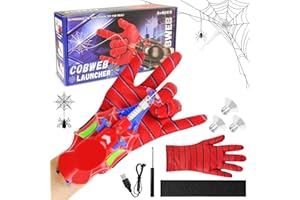 TCCYDM Spider Web Shooter,Web Launcher con Filo e Recupero Automatico Della Corda,Spara Ragnatele Spiderm,Lancia Ragnatele spiderm,Giocattolo da Polso per cosplay Feste e Compleanni, Giochi Bambino 5-10 Anni