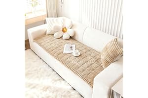 Capslpad Thick Sofa Covers, Non-Slip Universal Sofa Slipcovers 2 3 4 Seater, Soft Corduroy Couch Seat Cover Pet Bed Mat Chair Pads, Washable Cushion Furniture Protector for Living Room(Brown,70x150cm)